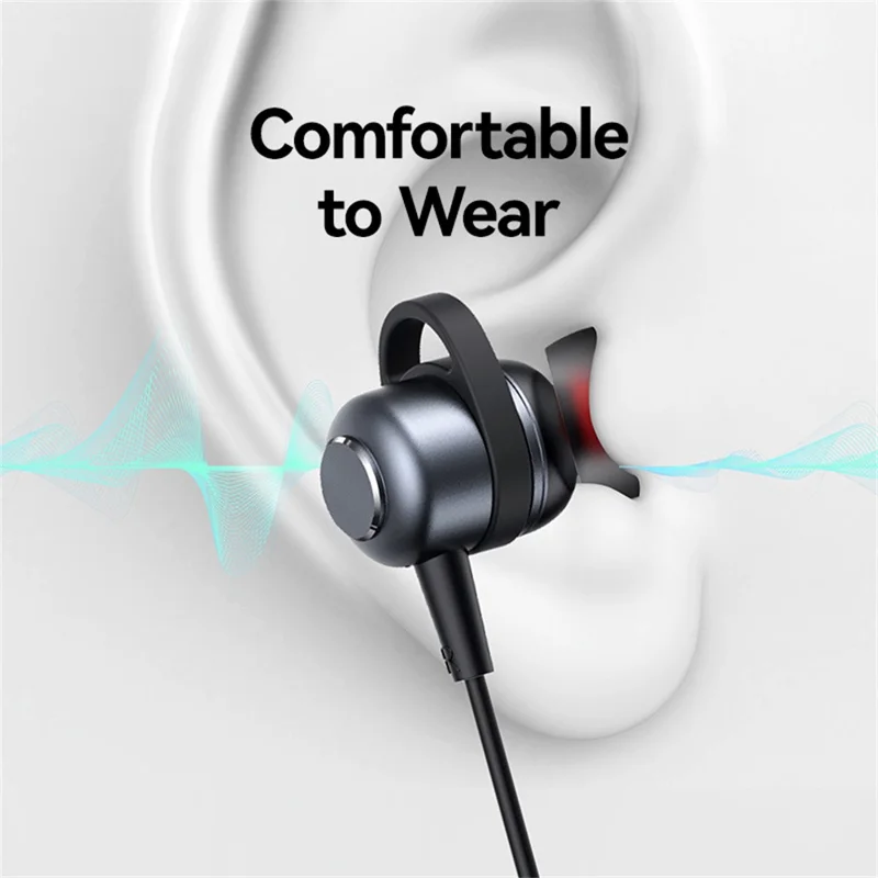 USAMS SJ758 EP-48 słuchawki wewnątrzuszne przewodowe słuchawki z aluminiową stopą Typ-C z trzyprzyciskową kontrolą