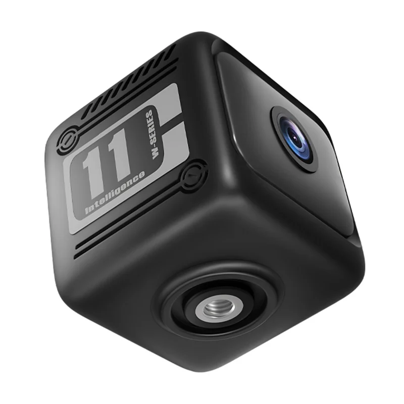W11 WiFi Mini Telecamera HD con Visione Notturna Wireless Telecamera di Sicurezza con Rilevamento del Movimento per la Sorveglianza Domestica - Nero