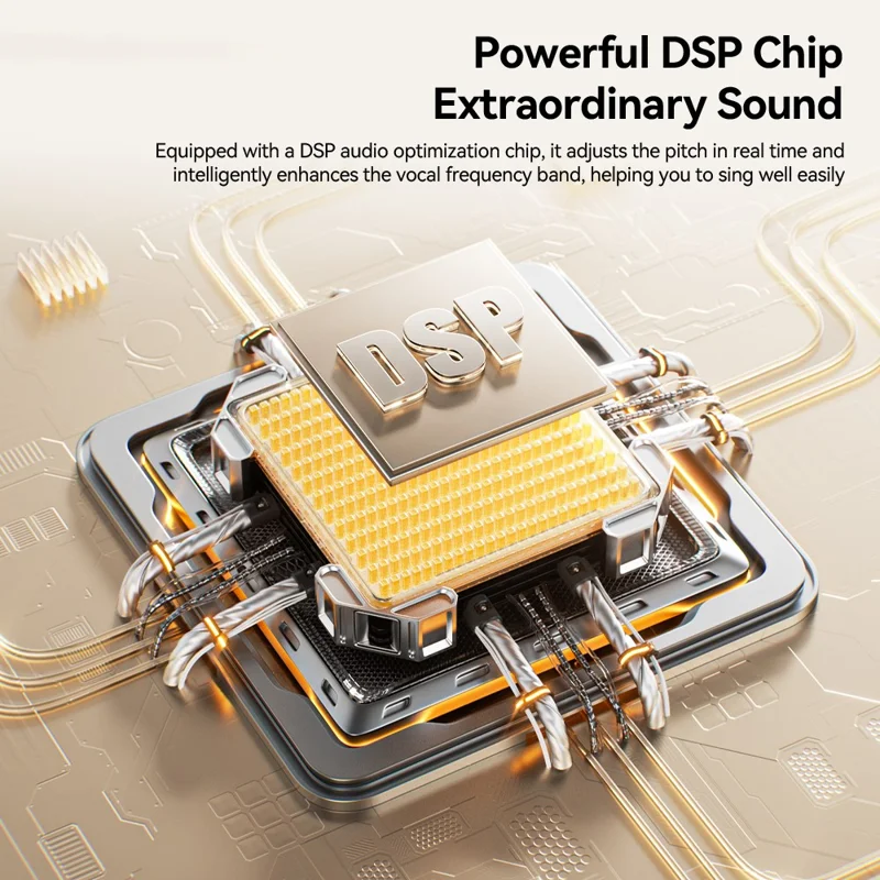 ESSAGER słuchawki karaoke złączem typu C ze zintegrowaną kartą dźwiękową, słuchawki intraauralne z monitorowaniem w czasie rzeczywistym - Czarny