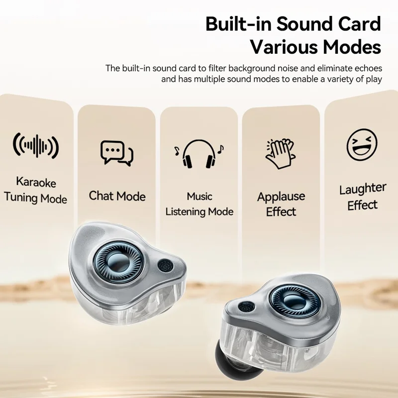 ESSAGER słuchawki karaoke złączem typu C ze zintegrowaną kartą dźwiękową, słuchawki intraauralne z monitorowaniem w czasie rzeczywistym - Czarny