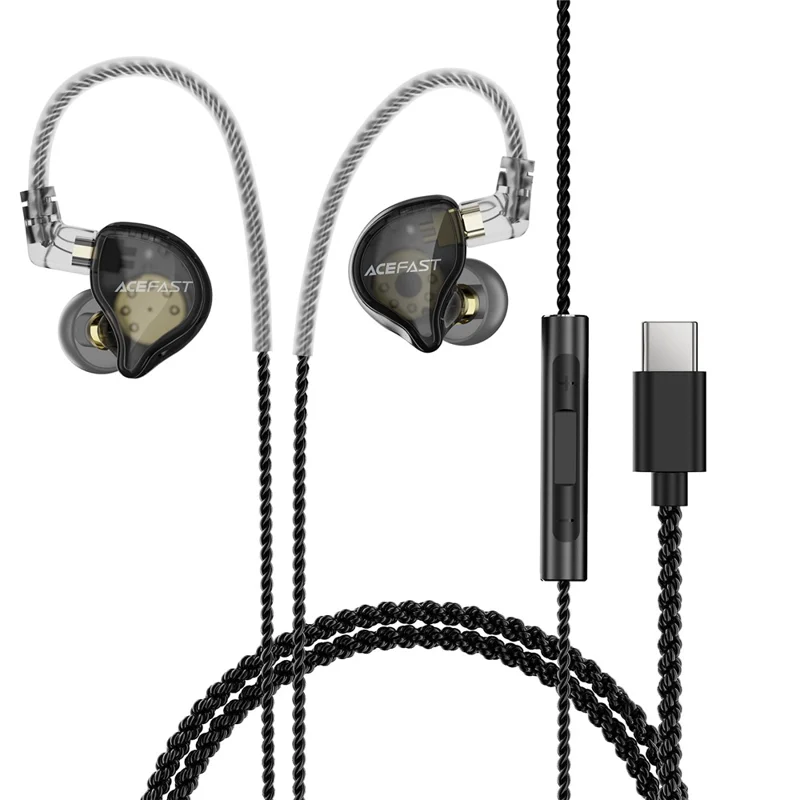 ACEFAST L11 USB-C HiFi проводные наушники с отсоединяемым кабелем и микрофоном для аудио