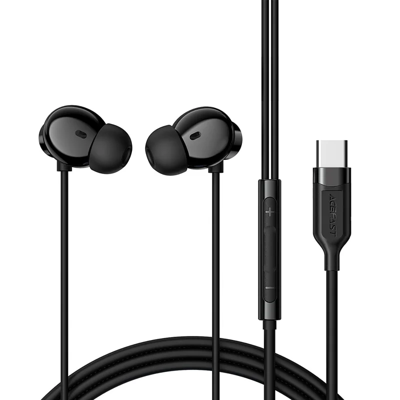 Écouteurs filaires ACEFAST L10 USB-C avec micro, écouteurs intra-auriculaires avec câble en silicone souple et commande intégrée pour téléphones / tablettes