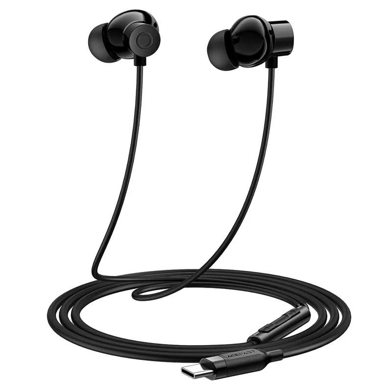 Écouteurs filaires ACEFAST L10 USB-C avec micro, écouteurs intra-auriculaires avec câble en silicone souple et commande intégrée pour téléphones / tablettes