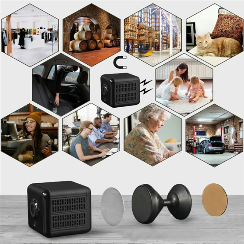 A19 Bluetooth-Compatible Wireless WiFi Camera 1080P HD Infrared Night Vision Camera with Motion Detection Alarm for Home