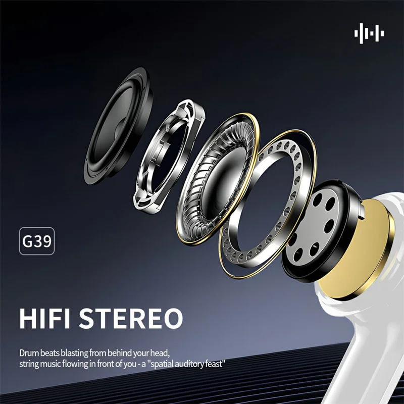 CELEBRAT G39 Type-C Wired Earphones HiFi Stereo Sound Semi In-Ear Earphones with Microphone - White