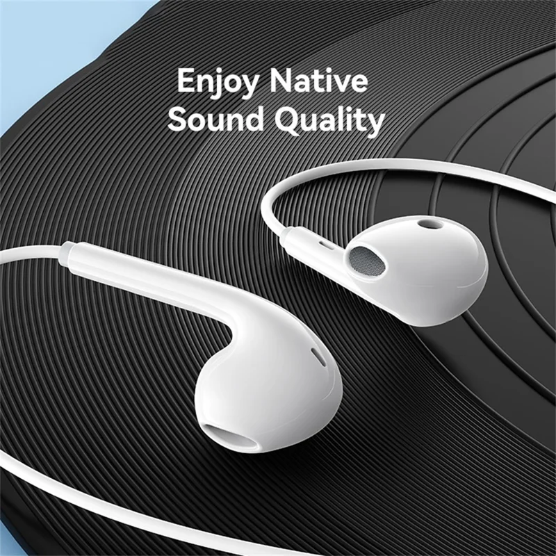 USAMS SJ771 EP-50 1.2m Type-C Digital Wired Earphones Semi-in-ear Earphones with Microphone