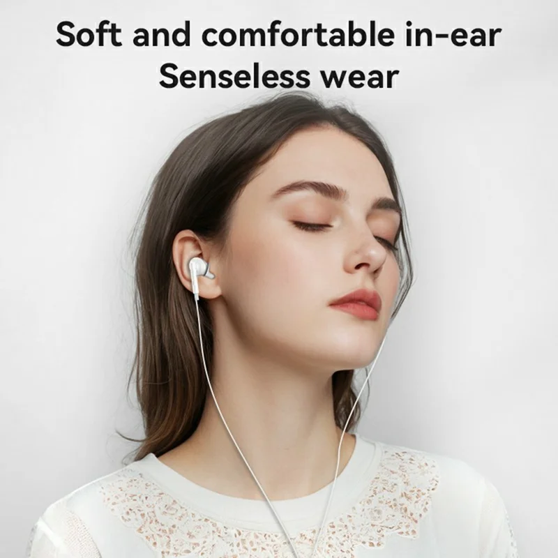 YESIDO YH45 Type-C Digitale Ohrhörer, In-Ear Kabelgebundene Kopfhörer mit Mikrofon – Weiß