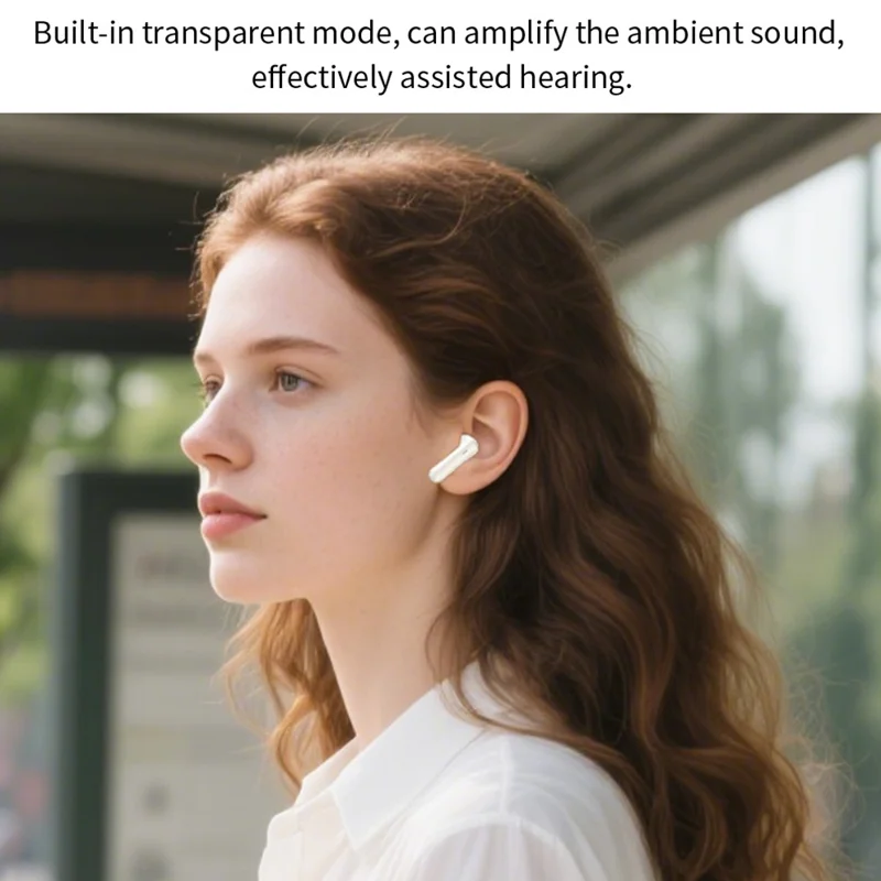 DEVIA EM405 ANC TWS Pro3 In-Ear Bluetooth Earphone Touch Control HiFi Sound Eabud with Screen - White