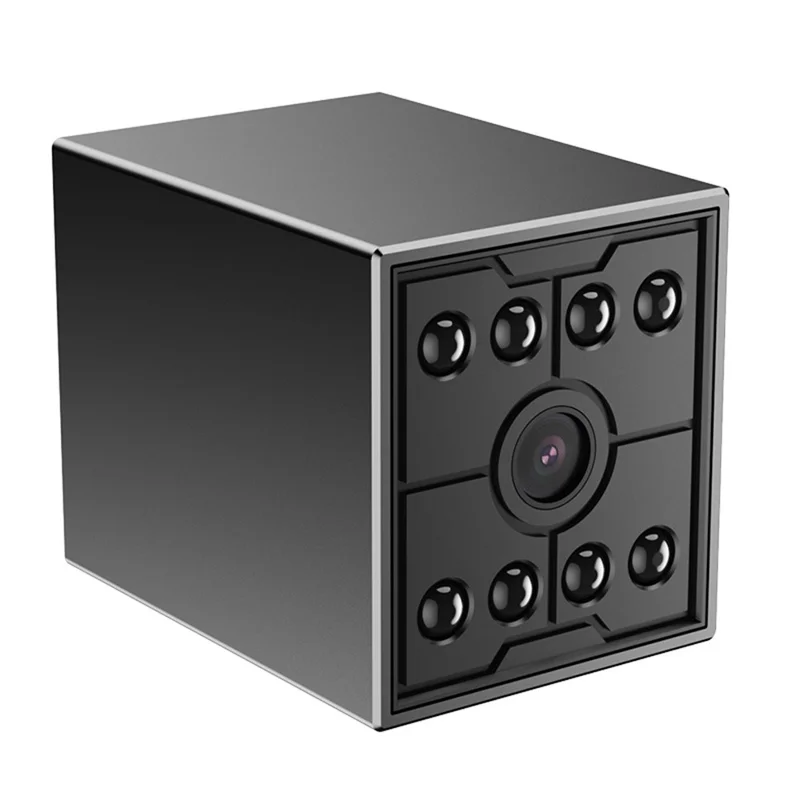 W09 WiFi HD Mini nattevision-kamera med fjernovervågning og bevægelsesdetektering, 1080P sikkerhedskamera - Sort