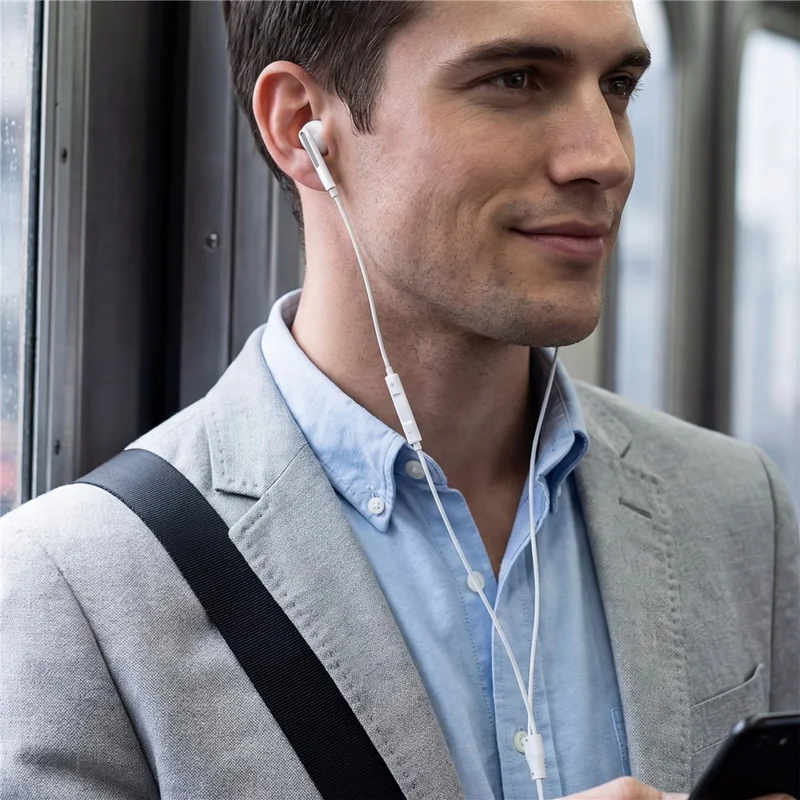 ACEFAST L14 Wired Earphone 3.5mm Semi In-Ear Headphones with HD Microphone for Phone Tablet