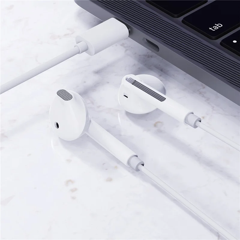 ACEFAST L13 USB-C Semi-in-ear Wired Earphone HD Microphone 3-Button Control Headphone - White