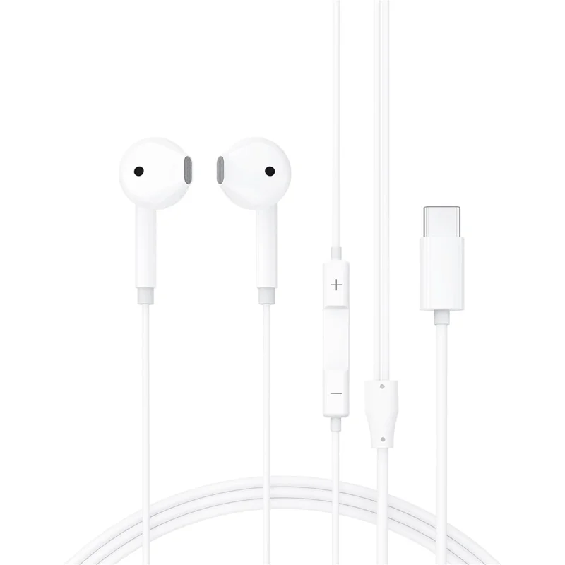 ACEFAST L13 USB-C Semi-in-ear Wired Earphone HD Microphone 3-Button Control Headphone - White