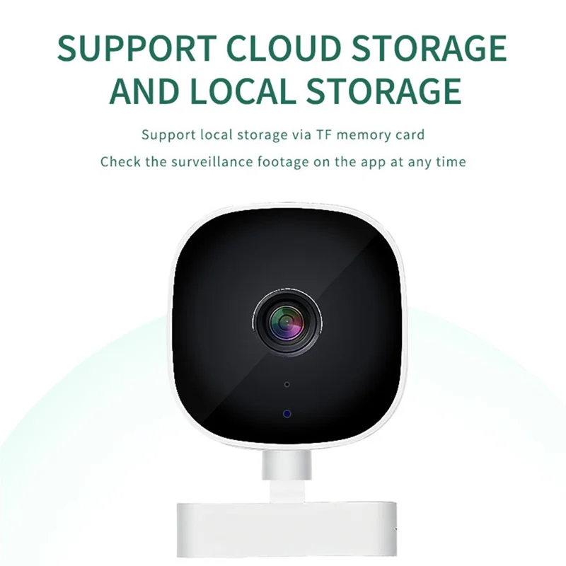 K7 WiFi Camera HD Mini 1080P Full Color Night Vision Two-Way Audio Wide Angle for Indoor Security - White