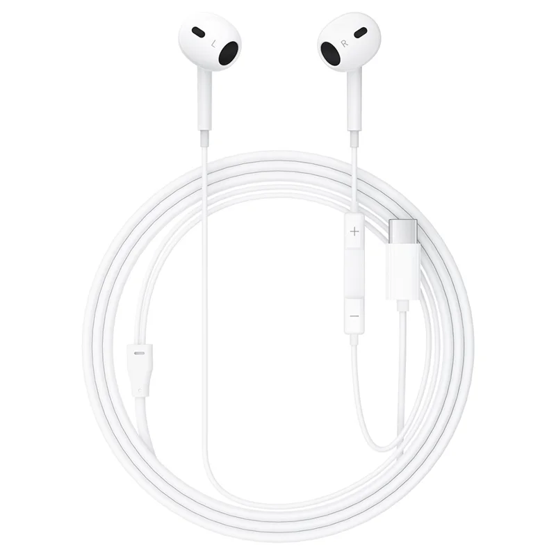 ACEFAST L17 1.2m USB-C Wired Earphones Semi-In-Ear with Mic Three-Button Control - White