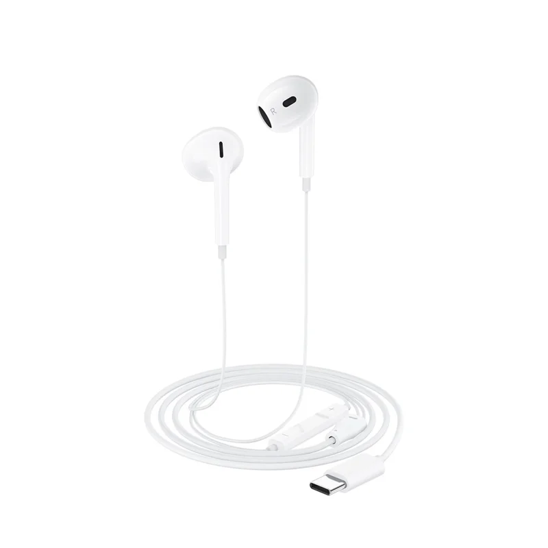 ACEFAST L17 1.2m USB-C Wired Earphones Semi-In-Ear with Mic Three-Button Control - White