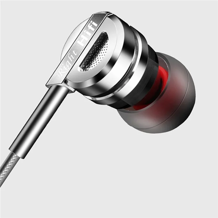 QKZ DM9 Zinc Alloy HiFi Stereo In-ear Headset 3.5mm Wired Heavy Bass Phone Earphone with Mic