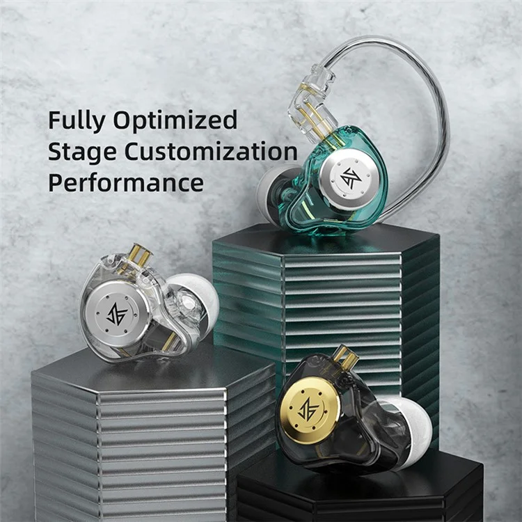 KZ EDX Pro Dynamic Drive HiFi In-ear Headset 3.5mm Wired Phone Computer Music Earphone - Transparent
