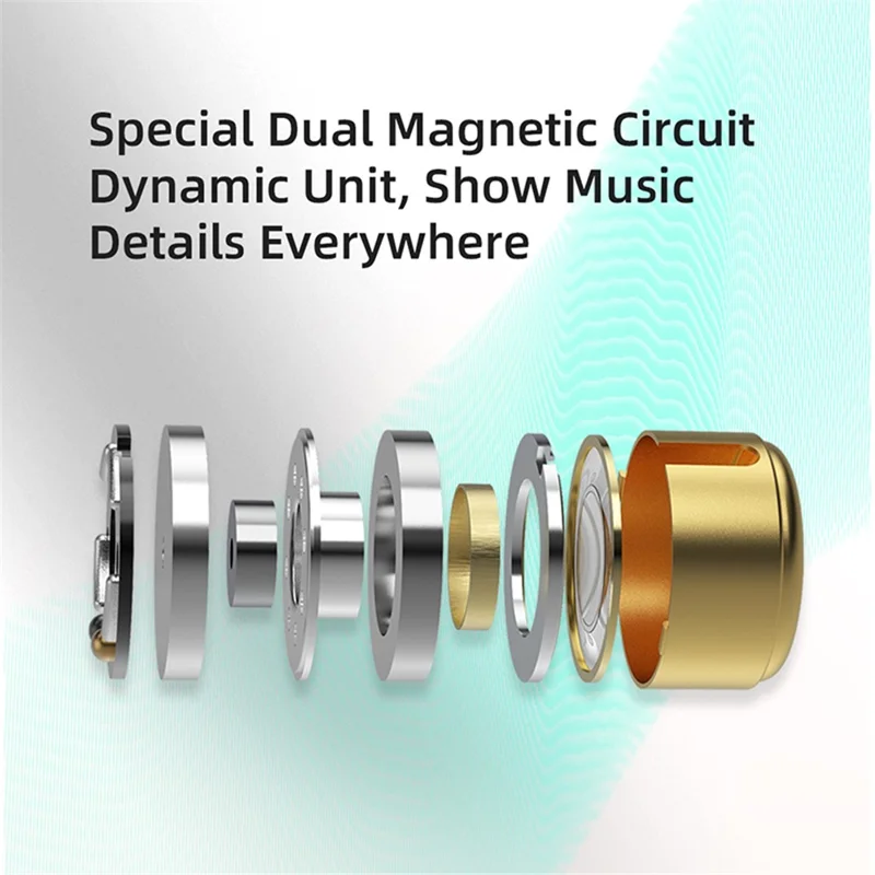 KZ EDX Pro Dynamic Drive HiFi In-ear Headset 3.5mm Wired Phone Computer Music Earphone - Cyan