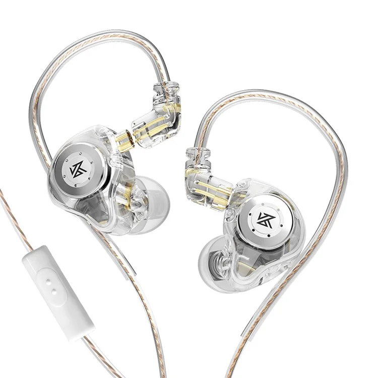 KZ EDX Pro Dynamic Drive Hifi 3,5 mm Auricolare Per Telefono Auricolare Auricolare Con Microfono a Controllo Della Linea - Trasparente