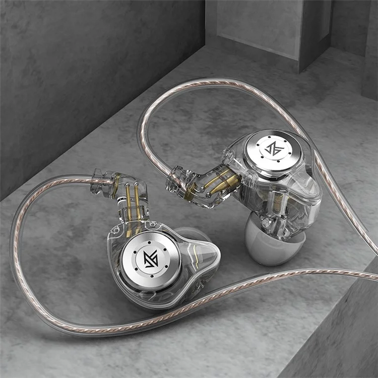 KZ EDX Pro Dynamic Drive Hifi 3,5 mm Auricolare Per Telefono Auricolare Auricolare Con Microfono a Controllo Della Linea - Trasparente