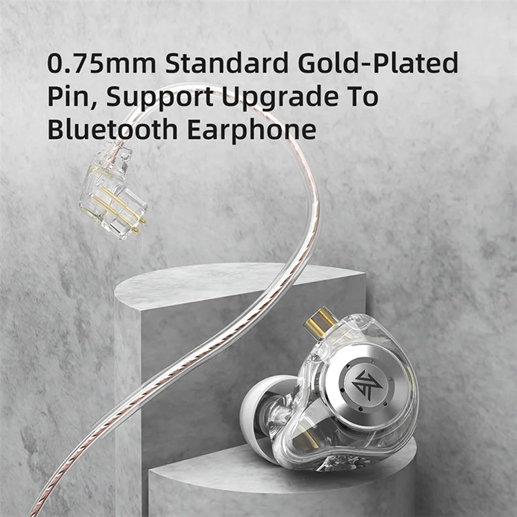 KZ EDX Pro Dynamic Drive Hifi 3,5 mm Auricolare Per Telefono Auricolare Auricolare Con Microfono a Controllo Della Linea - Trasparente