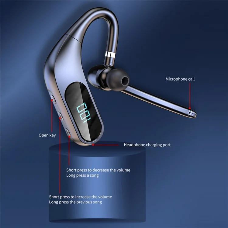 KJ12 Wireless Bluetooth Headphone Noise Reduction Hands-free Business Earphone