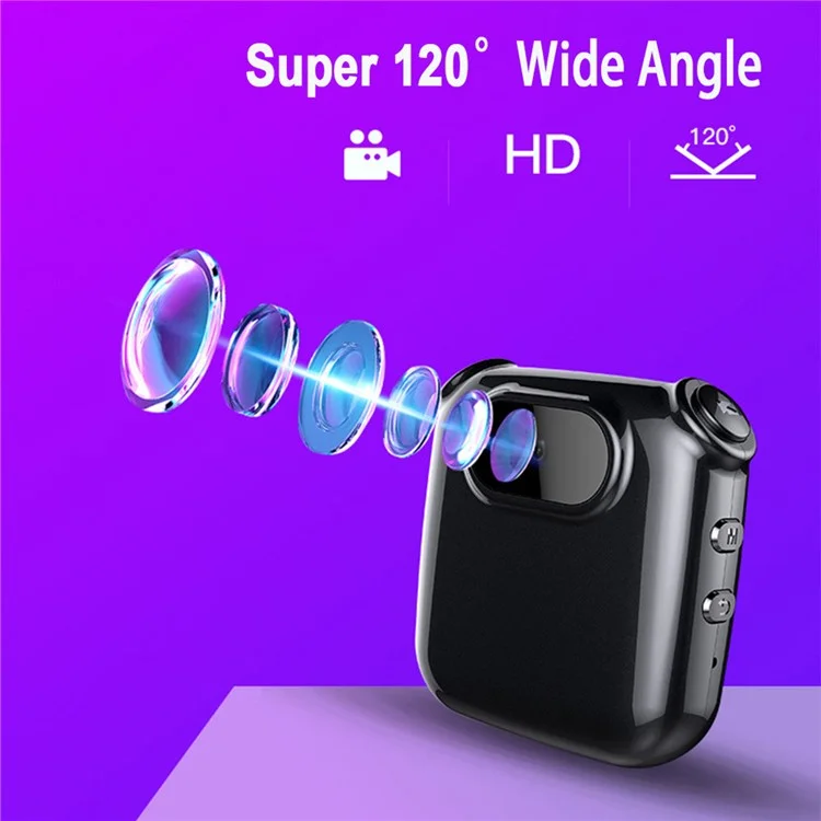 Registratore audio intelligente V9 16GB con riduzione del rumore Mini Videocamera portatile con registrazione video, voce e foto 1080P con display 