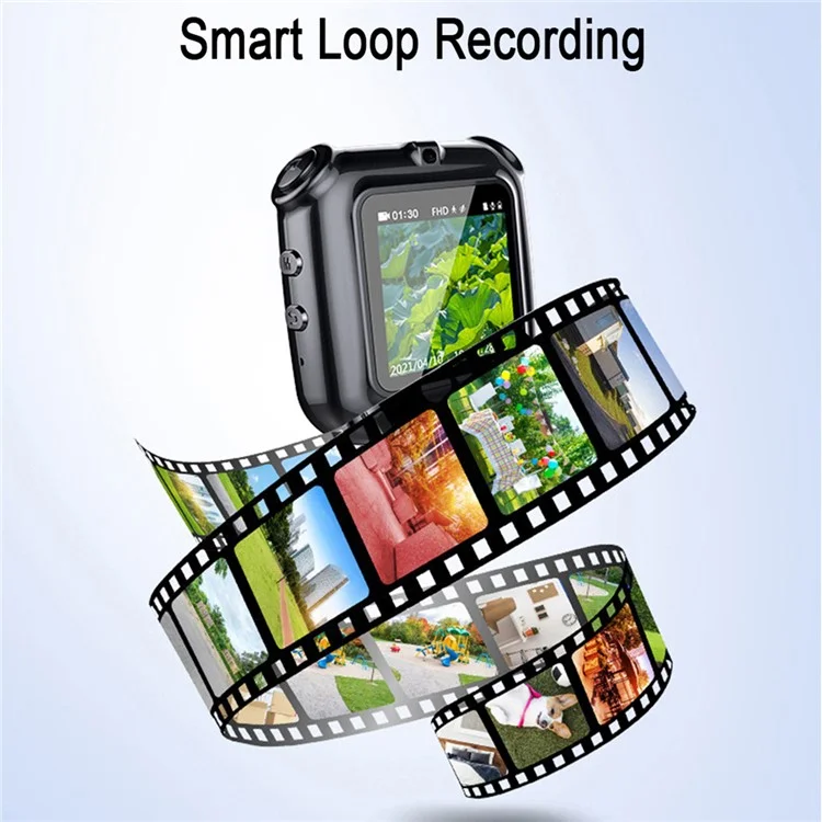 Registratore audio intelligente V9 16GB con riduzione del rumore Mini Videocamera portatile con registrazione video, voce e foto 1080P con display 
