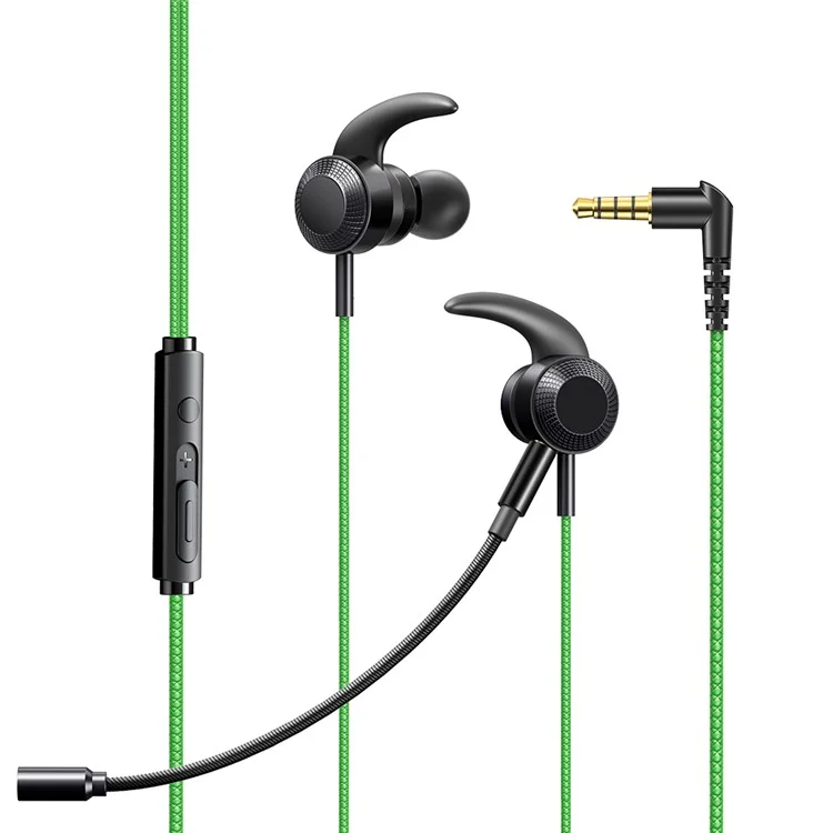 MCDODO HP-1331 MDD 3.5mm Aux Headphone Earphone Magnetic Earbud in-Ear with Microphone Controller for Sports Workout Compatible for Android Devices - Green