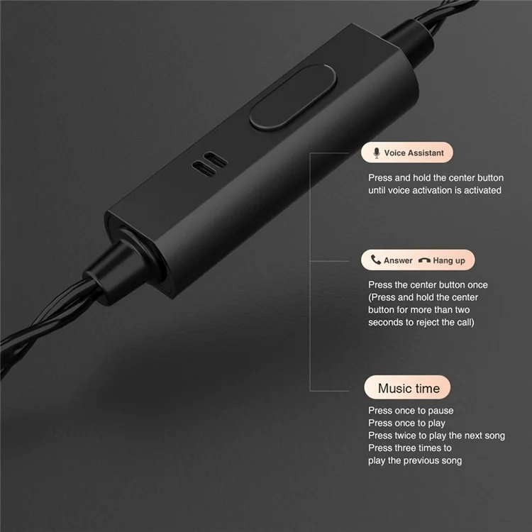 QKZ AK6 Max Auriculares con cable de 3.5 mm, sonido HiFi, desmontables - Púrpura