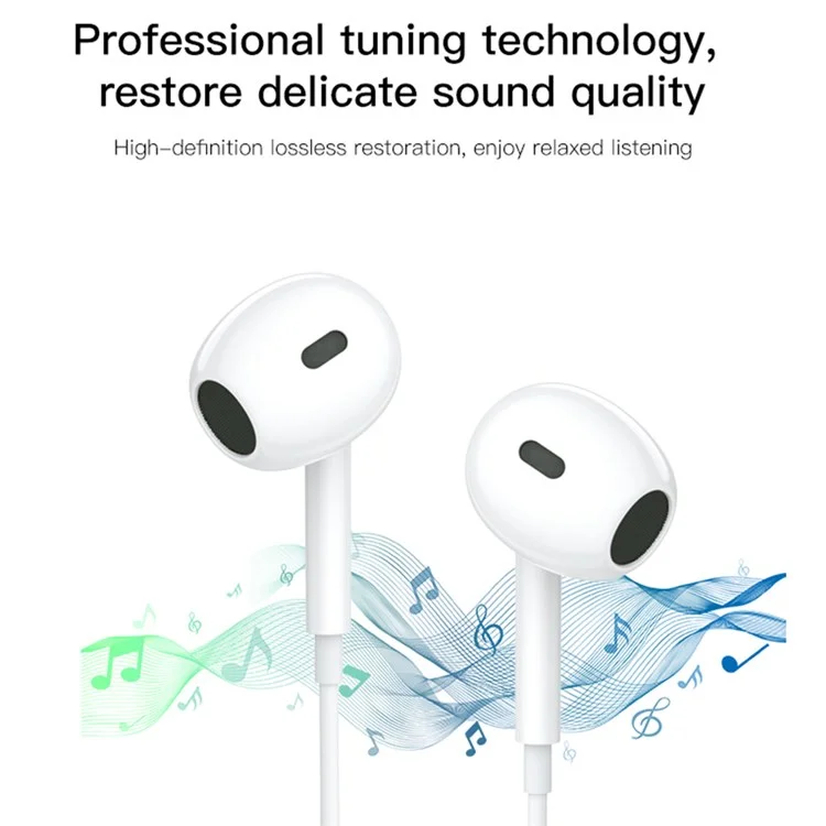 YESIDO YH38 für Huawei Kabelgebundenes Headset Type-C Port Mobiltelefon Drahtsteuerung Musikkopfhörer