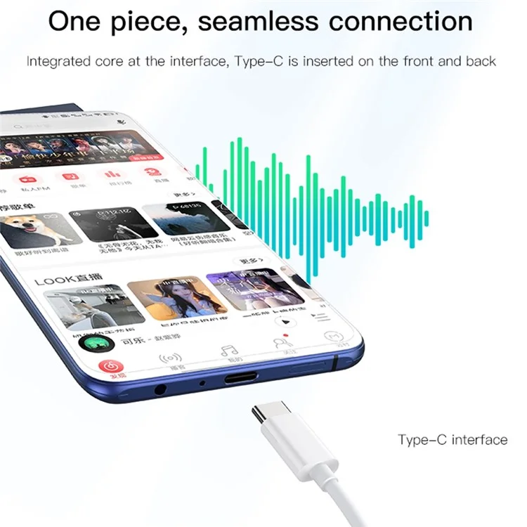 YESIDO YH38 für Huawei Kabelgebundenes Headset Type-C Port Mobiltelefon Drahtsteuerung Musikkopfhörer