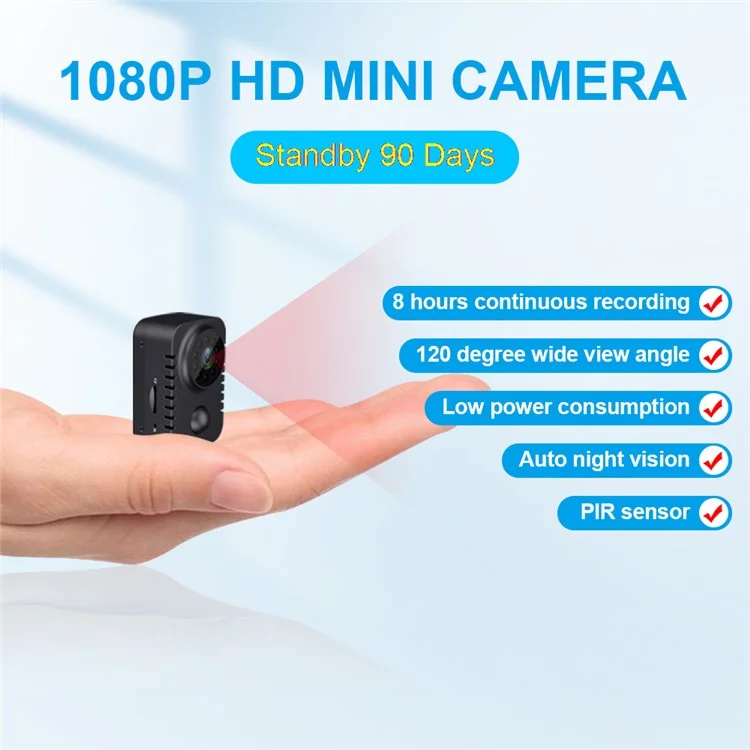MD29 1080P Night Vision Body Camera 30FPS Video Recorder Clip-On Security Cam Webcam for Home / Outdoor Adventure / Law Enforcement / Cop Guard