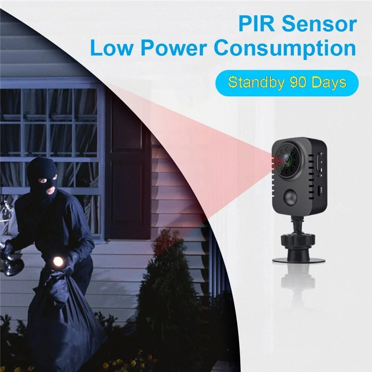 MD29 1080P Night Vision Body Camera 30FPS Video Recorder Clip-On Security Cam Webcam for Home / Outdoor Adventure / Law Enforcement / Cop Guard