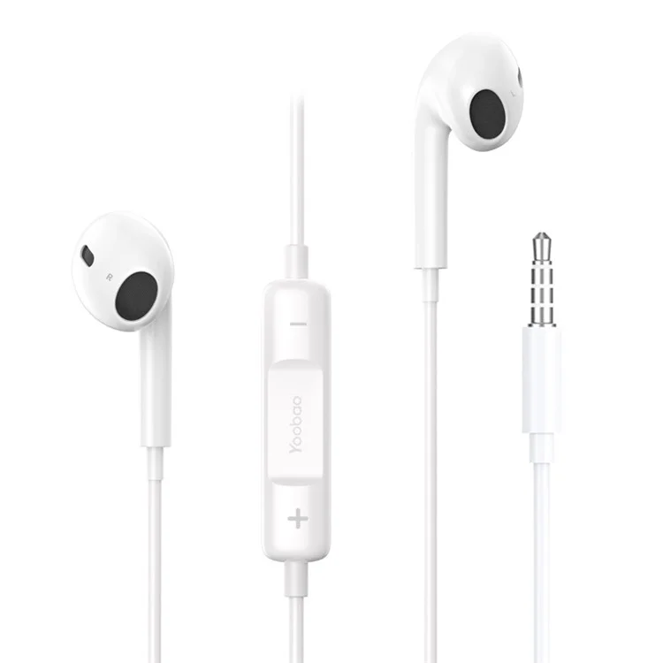 Yoobao L-03 3,5 mm Meio-in-orb Wired Phoedphones Button Control Headset Para Corrida, Ouvindo