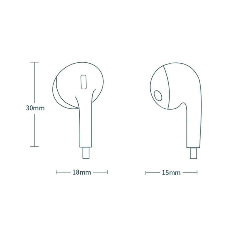 Yoobao L-03 3,5 mm Meio-in-orb Wired Phoedphones Button Control Headset Para Corrida, Ouvindo