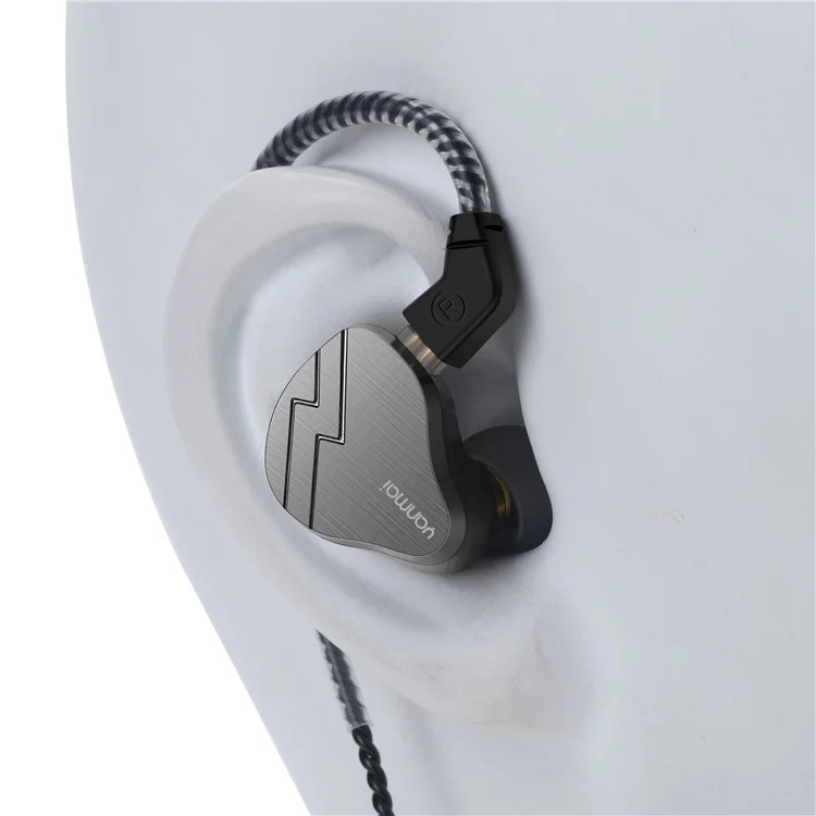 YANMAI H9 Casque d'écoute à écouteurs internes avec diaphragme en cuivre, Écouteurs filaires HiFi pour le sport - Noir