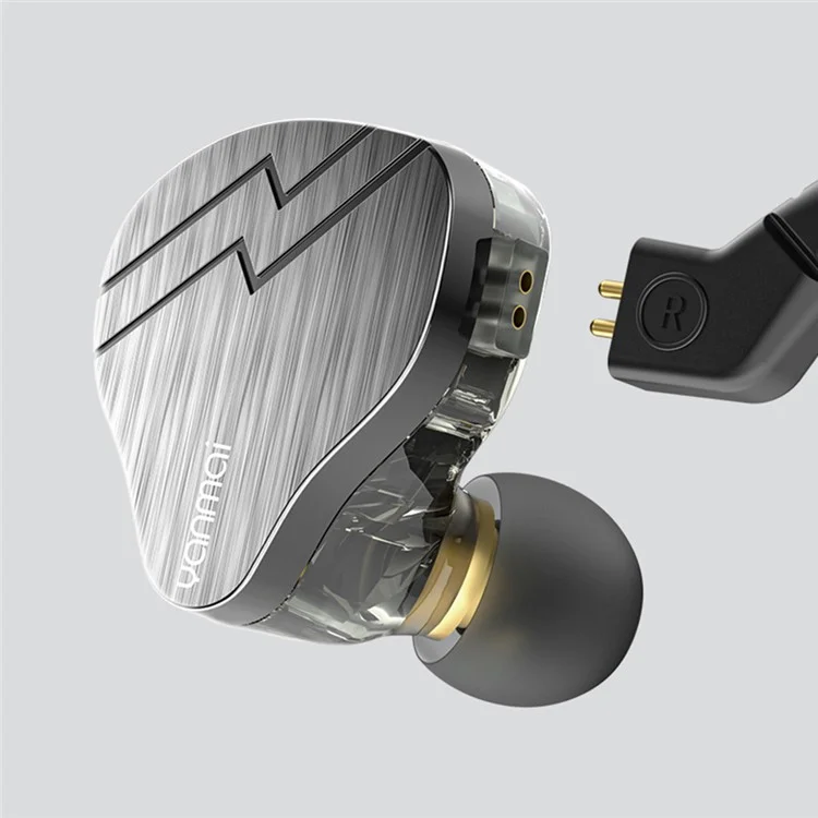 YANMAI H9 Casque d'écoute à écouteurs internes avec diaphragme en cuivre, Écouteurs filaires HiFi pour le sport - Noir