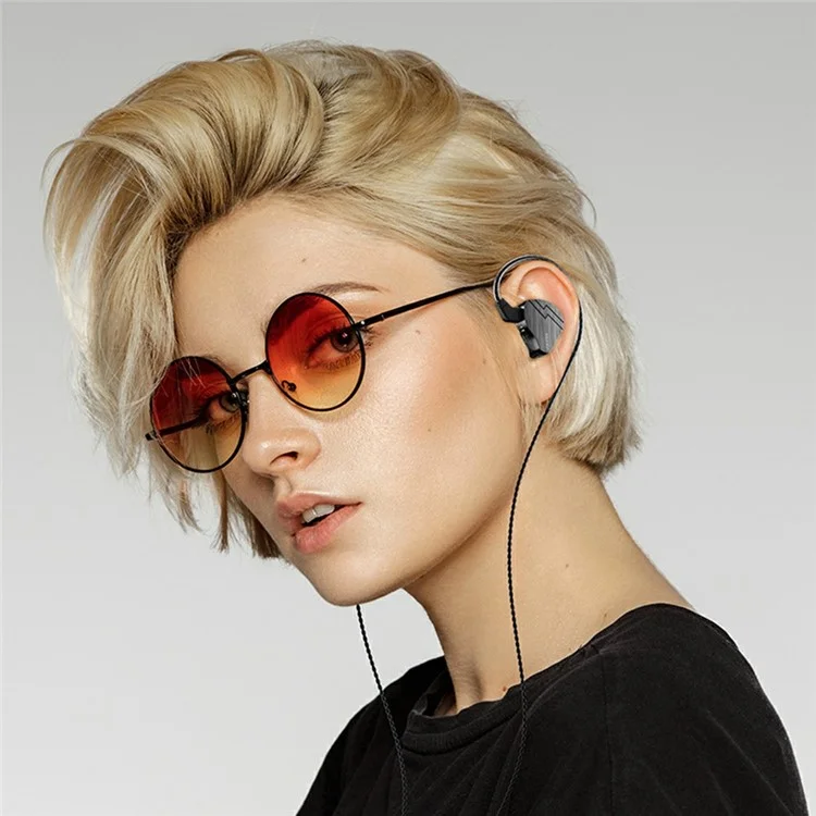 YANMAI H9 Casque d'écoute à écouteurs internes avec diaphragme en cuivre, Écouteurs filaires HiFi pour le sport - Noir