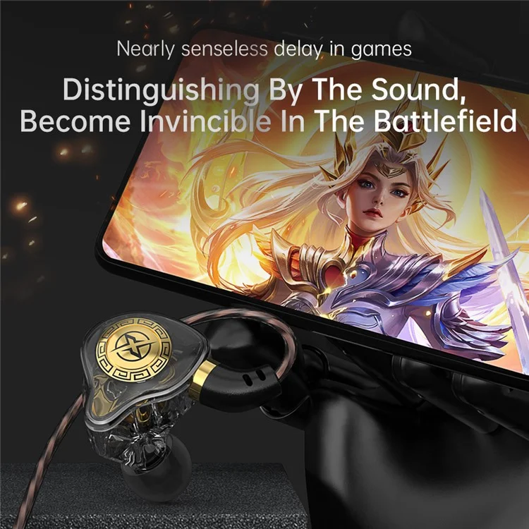 JIANGSHENG X7 Wired In-Ear Headset HIFI Sports Headphone с 90-градусным L-образным разъемом - Зеленый