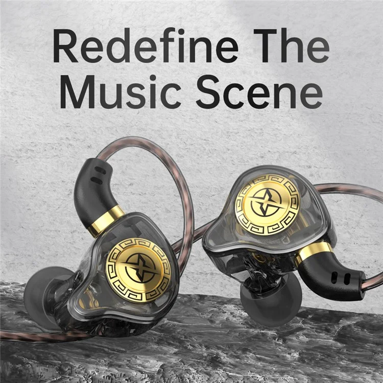 JIANGSHENG X7 Wired In-Ear Headset HIFI Sports Headphone с 90-градусным L-образным разъемом - Зеленый