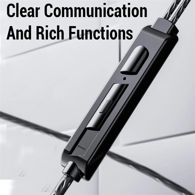 JIANGSHENG X2 Cuffia In-Ear per Sport HIFI Heavy Bass Cablata per Telefono Cellulare - Nero