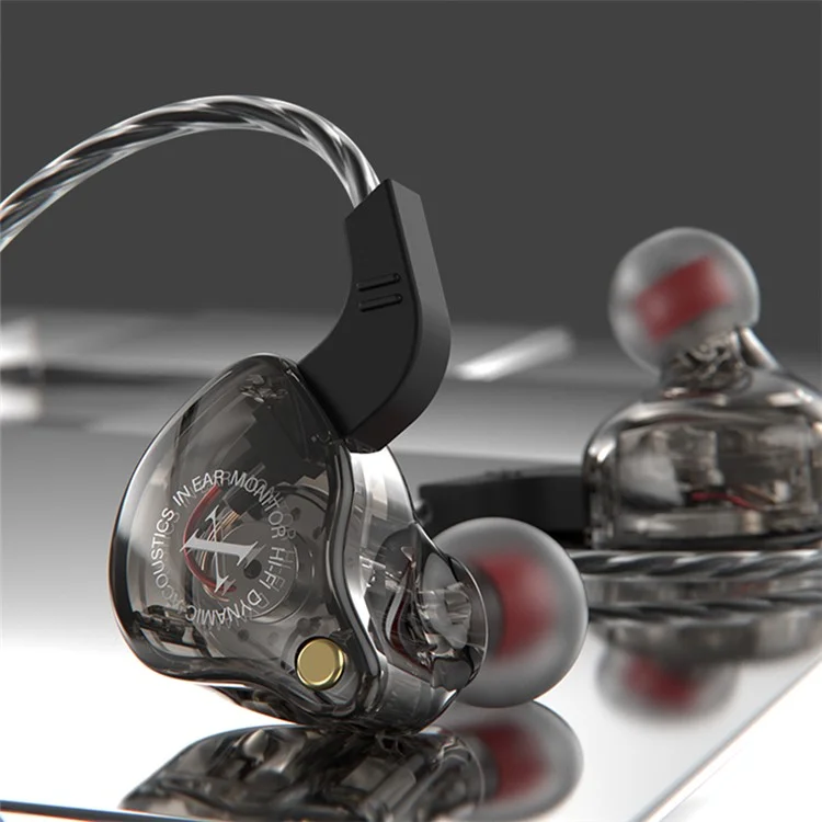 JIANGSHENG X2 Cuffia In-Ear per Sport HIFI Heavy Bass Cablata per Telefono Cellulare - Nero