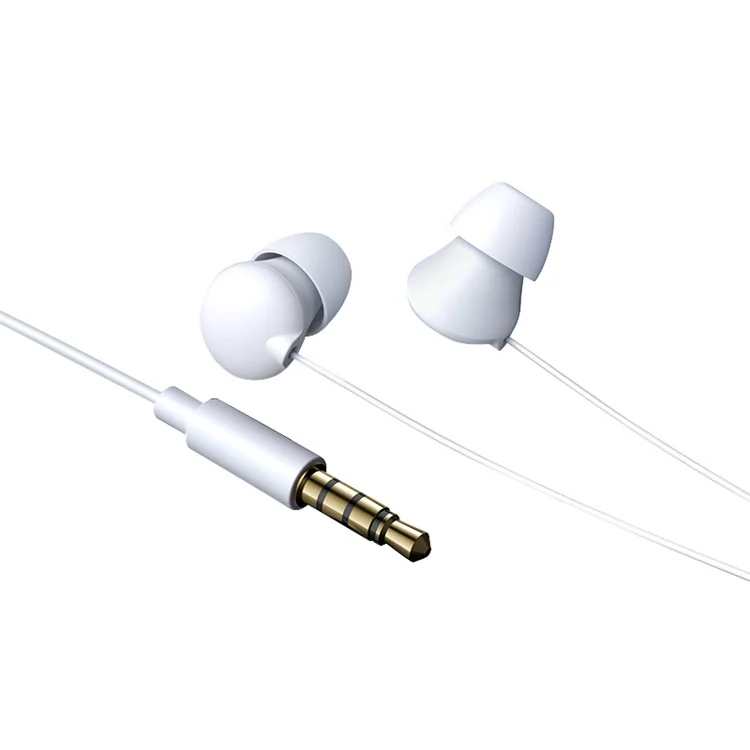 XUNDD XDHE-015 3.5mm Wired In-ear Headphones Anti-noise Ultra-soft Silicone Earbuds Sleeping Headset - White