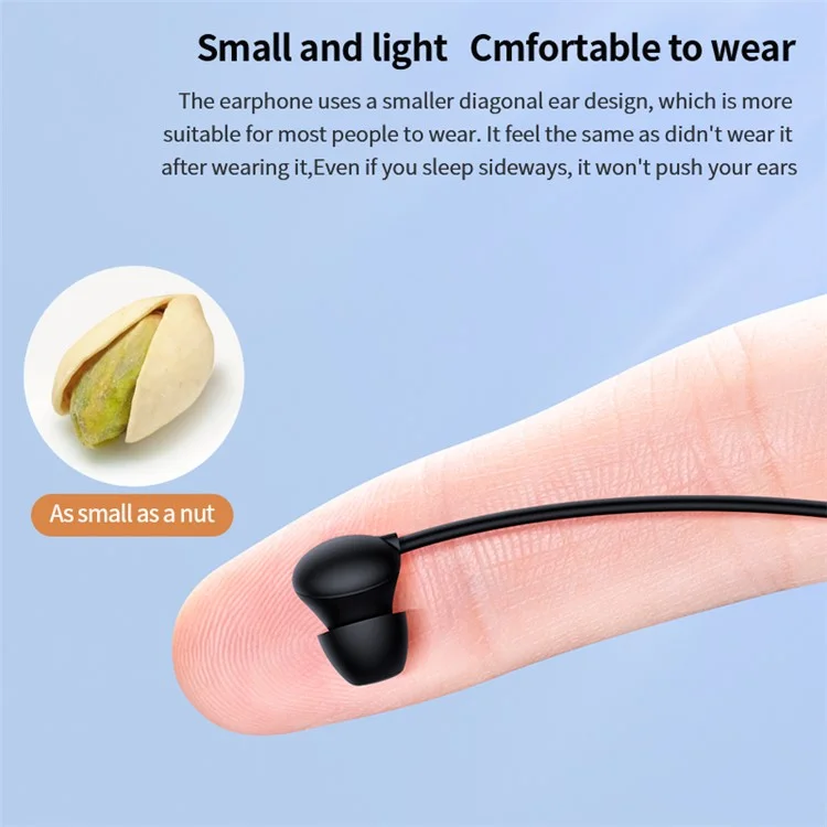 XUNDD XDHE-015 3.5mm Wired In-ear Headphones Anti-noise Ultra-soft Silicone Earbuds Sleeping Headset - White