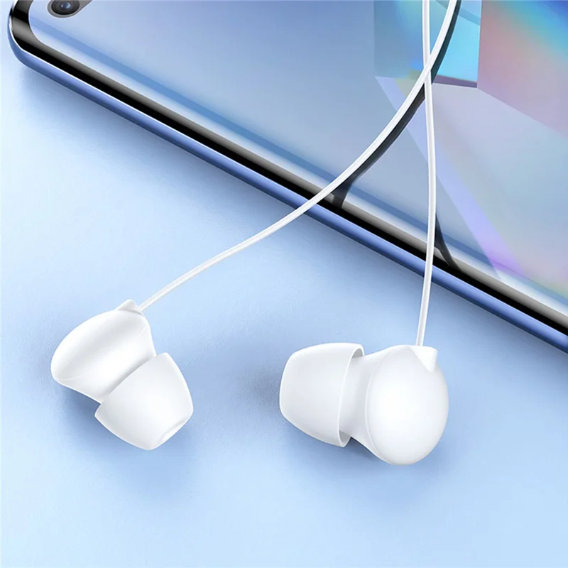 XUNDD XDHE-015 Sleeping Headset Type-C Wired In-ear Headphones Anti-noise Ultra-soft Silicone Earbuds - White