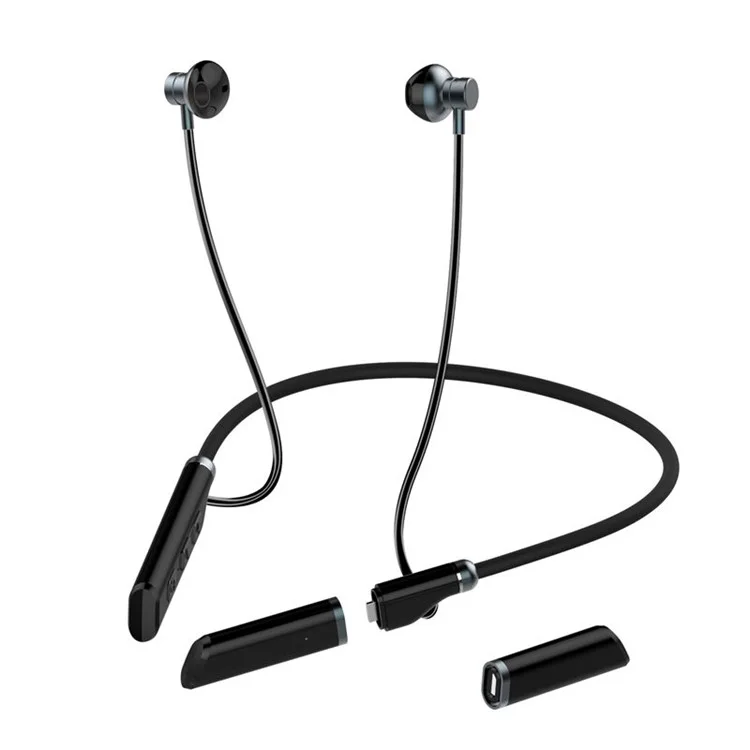 B998 Écouteurs sans fil Neckband Half In-Ear Bluetooth 5.3 Écouteurs Antibruit avec connecteur