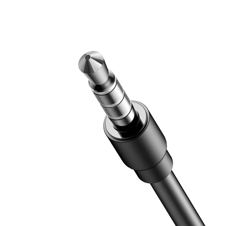 JOYROOM JR-EW02 Auricular con cable de 3.5 mm, sonido Hi-Fi, auricular intrauditivo con micrófono - Negro