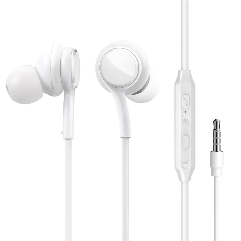 JOYROOM JR-EW02 3.5mm Wire-controlled Earphone HiFi Sound In-ear Headphone with Mic - White