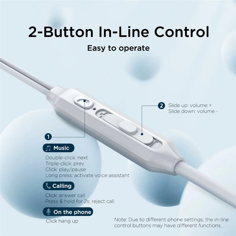 JOYROOM EC06 Metal In-ear Headphone with Mic HiFi Sound Type-C Wired Earphones - Silver